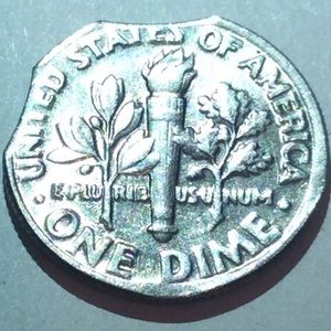 Rare Double 2-Times Clipped Error Planchet Dime!